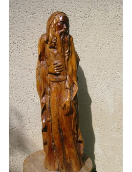 Sculpture sur bois ----25 x 87 x 30 cm. 'Saint Jean.'